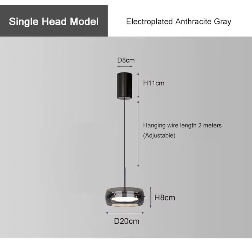 Nordic Glass LED Chandeliers Luxury Pendant Lamp Modern Minimalist Hanging Light Fixture Decorative Indoor Lighting