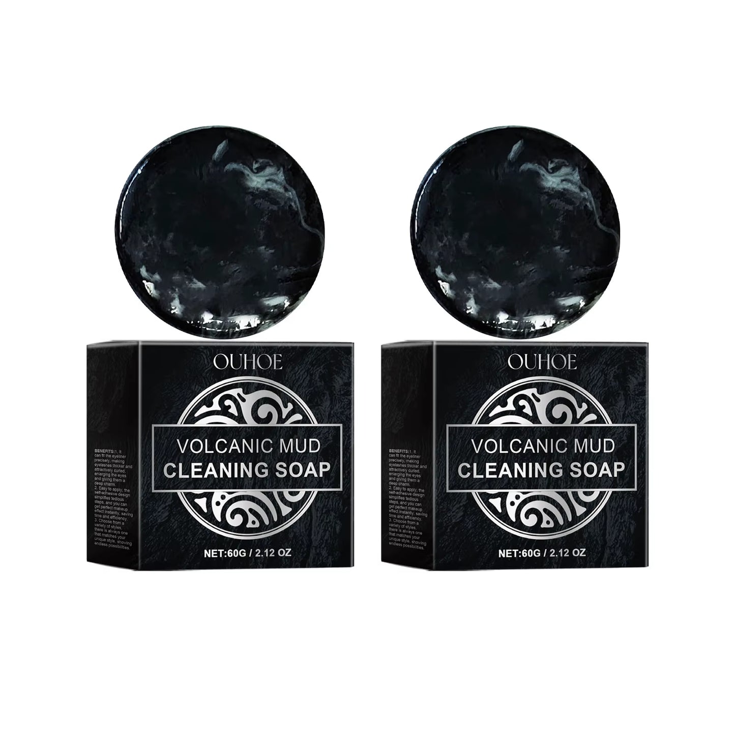 Exfoliating Body Soap Bubbles Volcanic Mud Acne Blackhead Removal Moisturizing Foaming Shrink Pores Body Cleansing Facial Soap