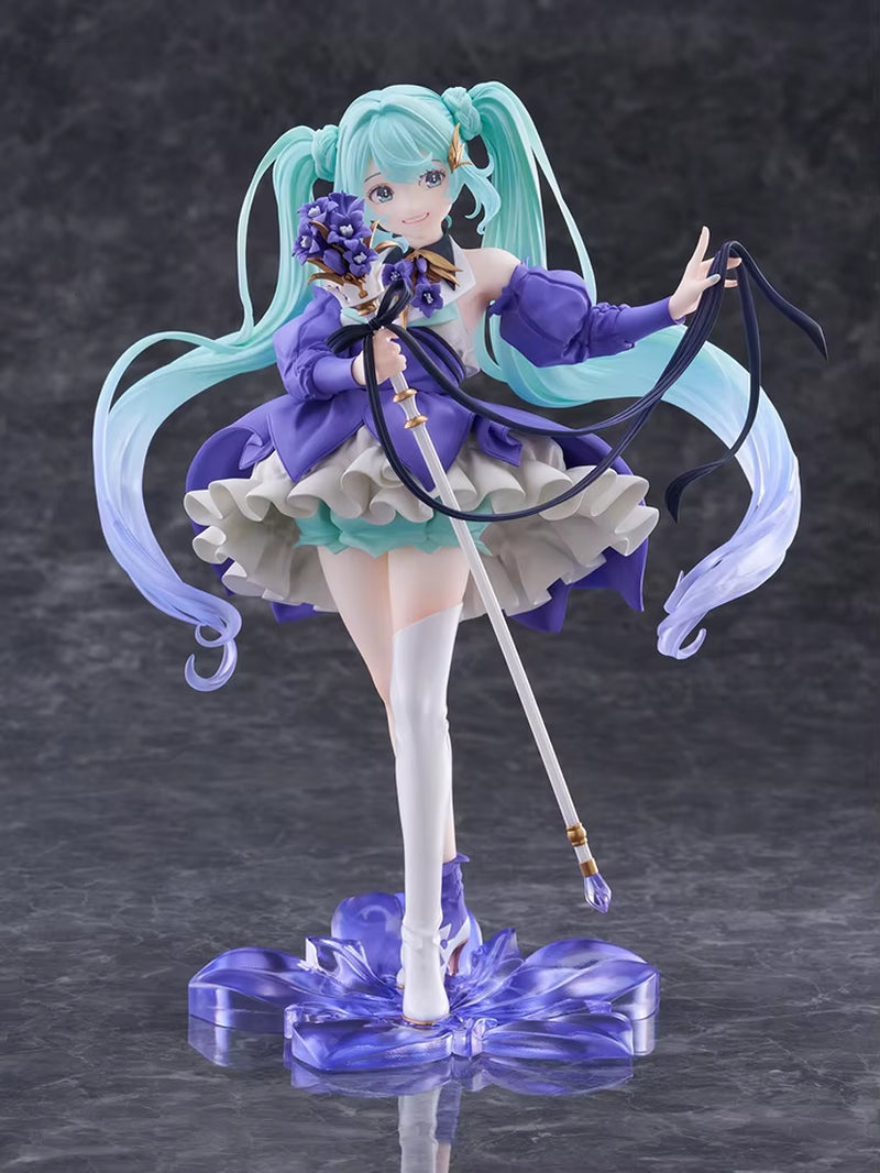 Original Taito Vocaloid Hatsune Miku 2024 Birthday Flower Ver. Figure Amp 21Cm Figurine Collectible Anime Model Toy Kid Gifts