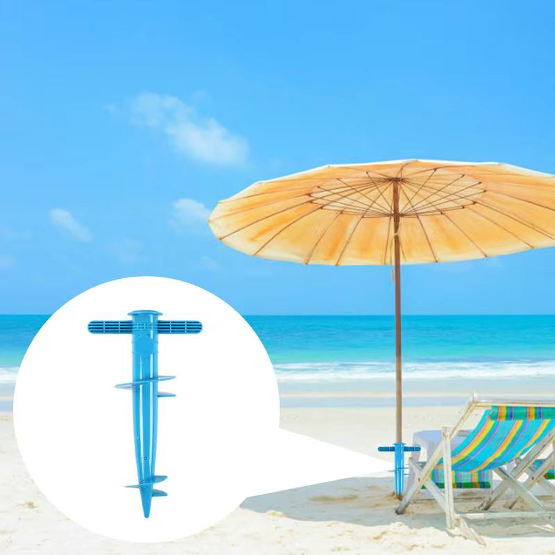 Adjustable Beach Umbrella Sand Anchor Portable Parasol Beach Sunshade Fastener Wind Resistant Safe Umbrella Stand for the Beach