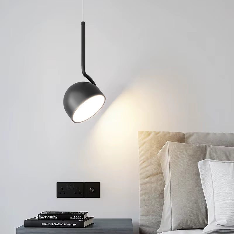 Simple Chandelier Black White LED Modern Pendant Lights Living Study Dining Room Bedside Bar Loft Lamps Indoor Lighting