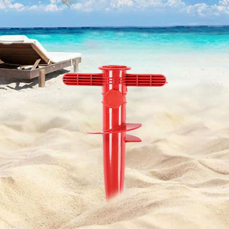 Adjustable Beach Umbrella Sand Anchor Portable Parasol Beach Sunshade Fastener Wind Resistant Safe Umbrella Stand for the Beach