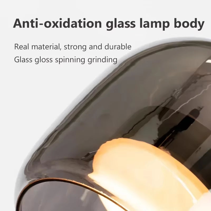 Nordic Glass LED Chandeliers Luxury Pendant Lamp Modern Minimalist Hanging Light Fixture Decorative Indoor Lighting