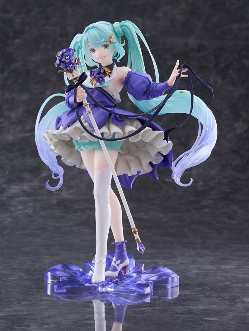 Original Taito Vocaloid Hatsune Miku 2024 Birthday Flower Ver. Figure Amp 21Cm Figurine Collectible Anime Model Toy Kid Gifts