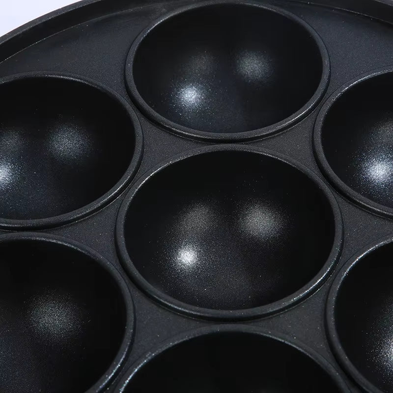 7 Hole Cake Cooking Pan Cast Iron Omelette Pan Non-Stick Cooking Pot Breakfast Egg Cooking Pie Cake Mold Cookware Kitchenware