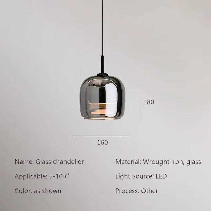 Nordic Glass LED Chandeliers Luxury Pendant Lamp Modern Minimalist Hanging Light Fixture Decorative Indoor Lighting