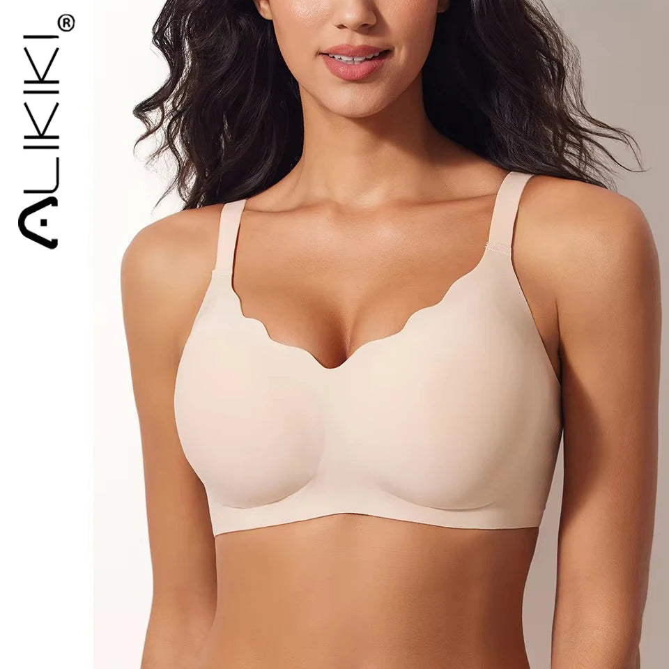 Women'S Push up Soft Bra Removable Padded Non Wired Bra Comfort Seamless Full Coverage Everyday Bra Underwear for Women