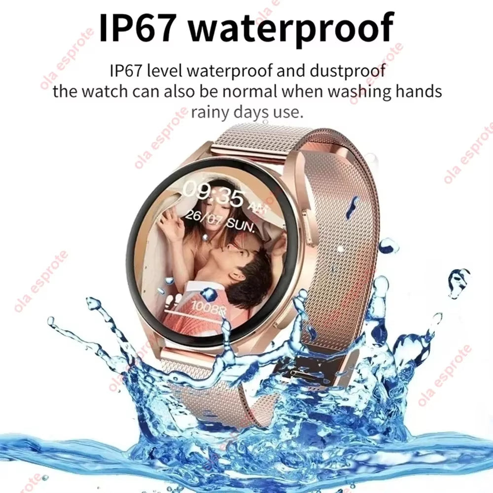 New Bluetooth Call Smart Watch Women Custom Dial Steel Watches Men Sports Fitness Tracker Heart Rate Smartwatch
