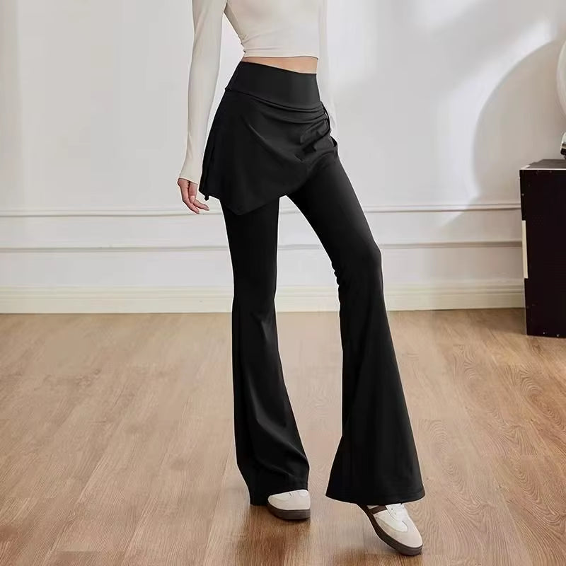 Women Drawstring Flare Pants Casual Matching Sportswear New in Lady Leggings & Wide Leg Pants Boot Cut Long Trousers Streetwear