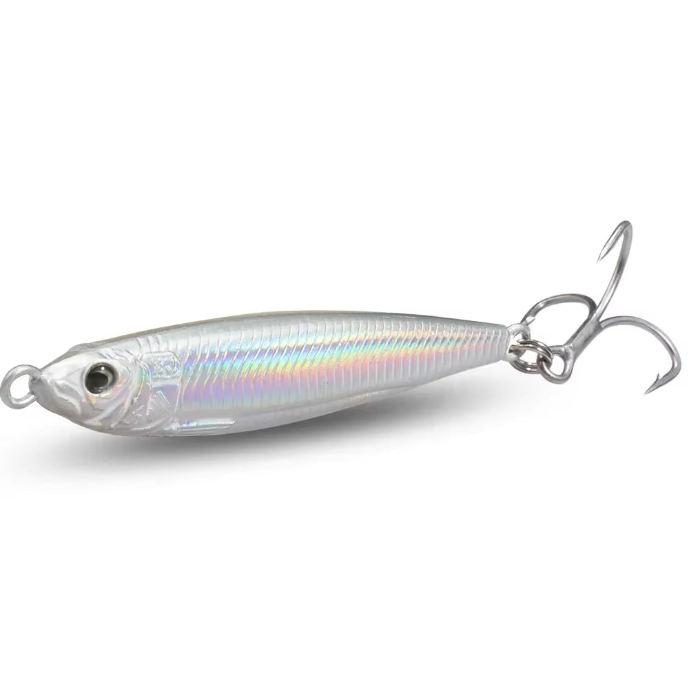 Metal Jig Bait 20G 30G 40G Spinner Sinking 3D Eye Color Laser Spinning Gear Luring Cast Fishing Tackle Blade Hook Pesca VIB Lure