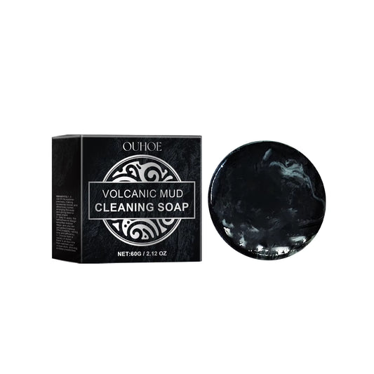 Exfoliating Body Soap Bubbles Volcanic Mud Acne Blackhead Removal Moisturizing Foaming Shrink Pores Body Cleansing Facial Soap