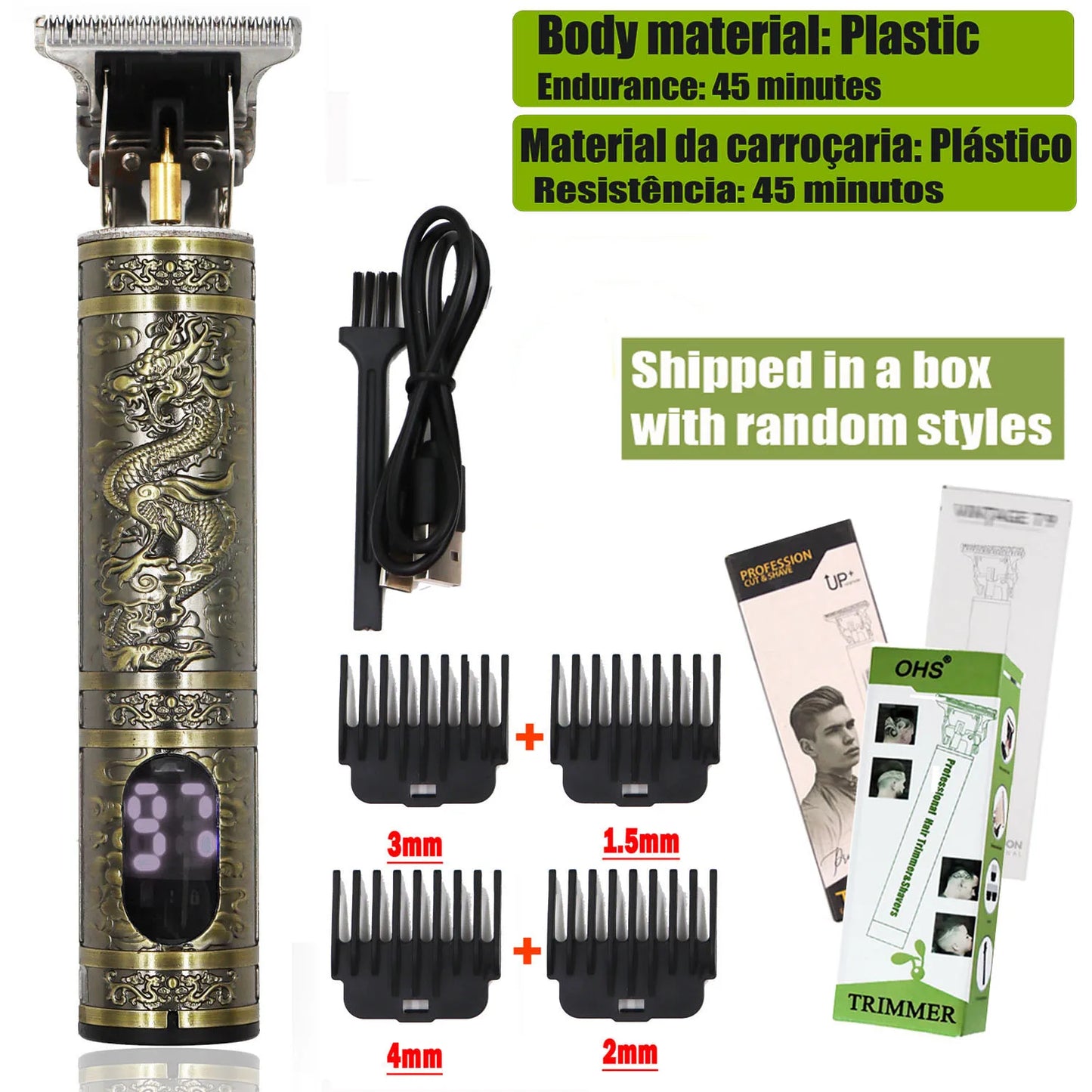 T9 Hair Clipper – Electric Beard & Hair Trimmer for Men, 0mm Precision Shaver