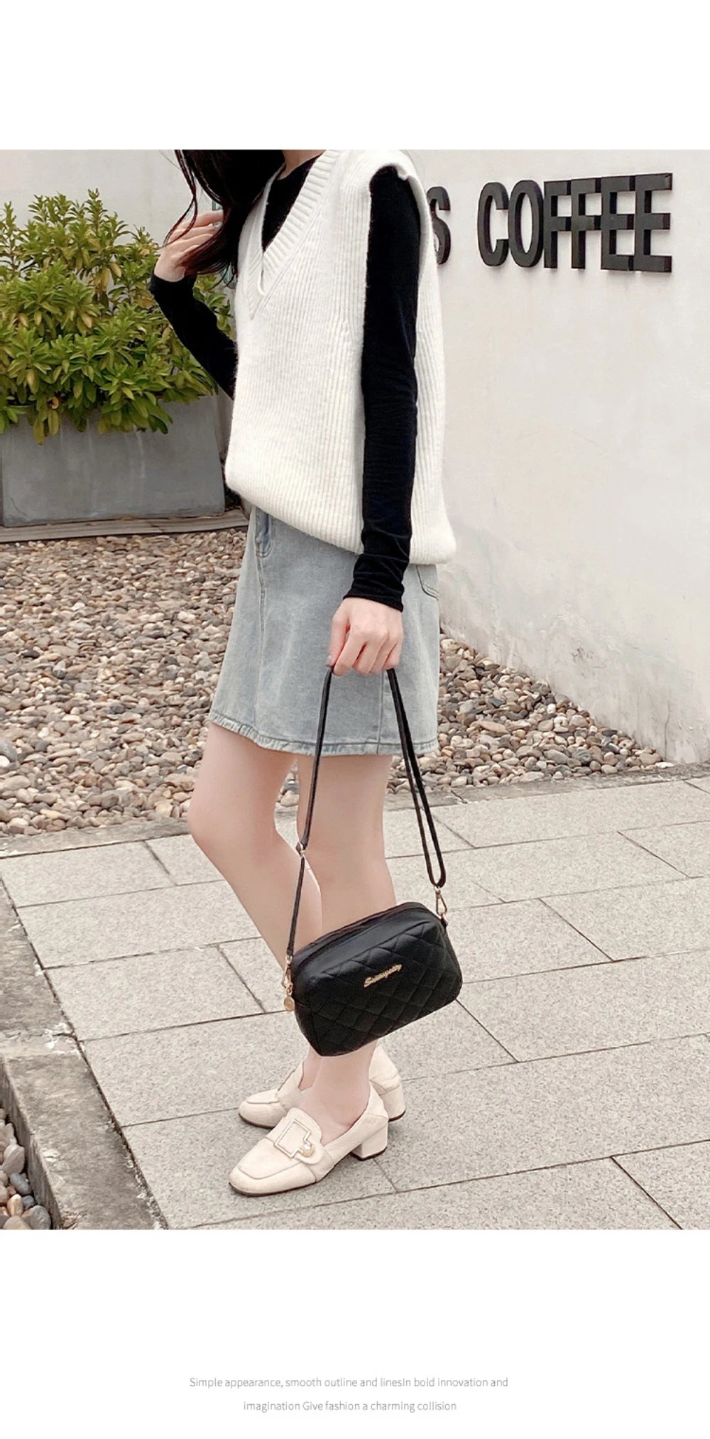 Trendy Tassel Crossbody Bag – Small Quilted Chain Shoulder Bag for Women