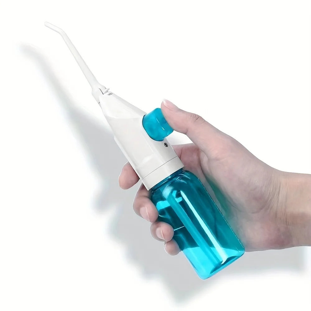 Portable High-Pressure Oral Irrigator – Manual Water Flosser for Teeth Cleaning