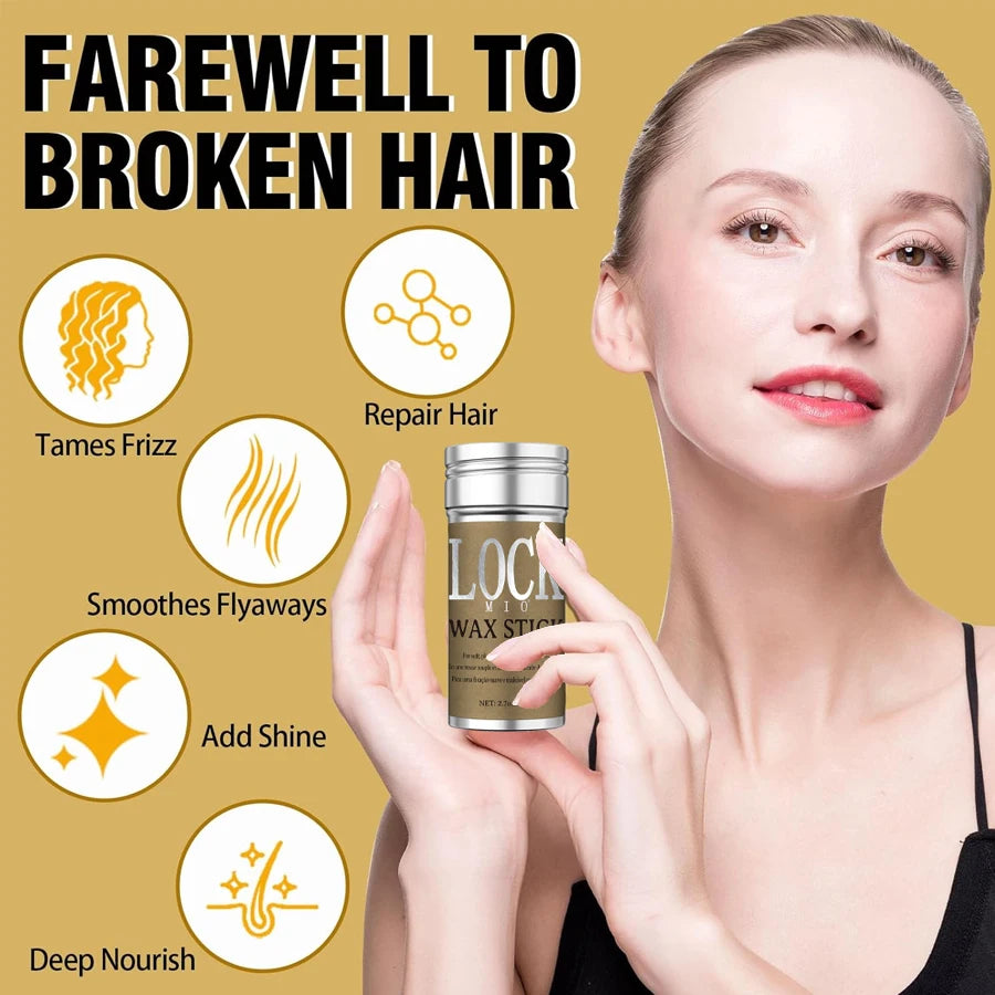 LOCKMIO Hair Wax Stick – Long-Lasting Hold & Frizz Control for Women and Kids