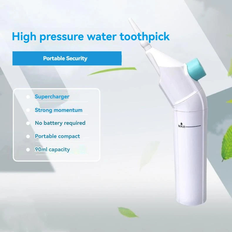 Portable High-Pressure Oral Irrigator – Manual Water Flosser for Teeth Cleaning