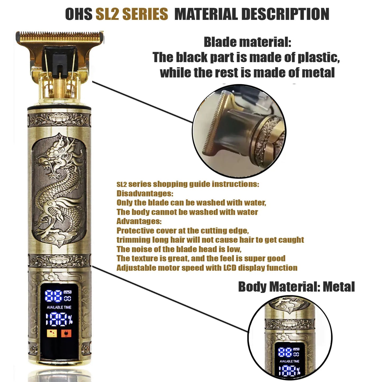 T9 Hair Clipper – Electric Beard & Hair Trimmer for Men, 0mm Precision Shaver