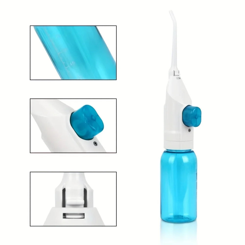 Portable High-Pressure Oral Irrigator – Manual Water Flosser for Teeth Cleaning