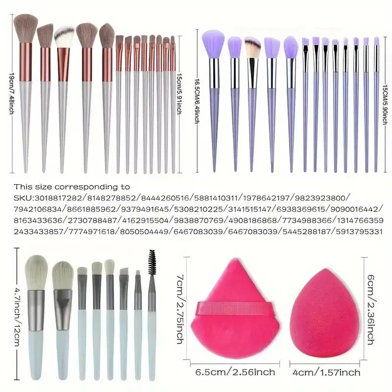 Professional Makeup Brush Set – Soft Fluffy Foundation & Eyeshadow Brushes
