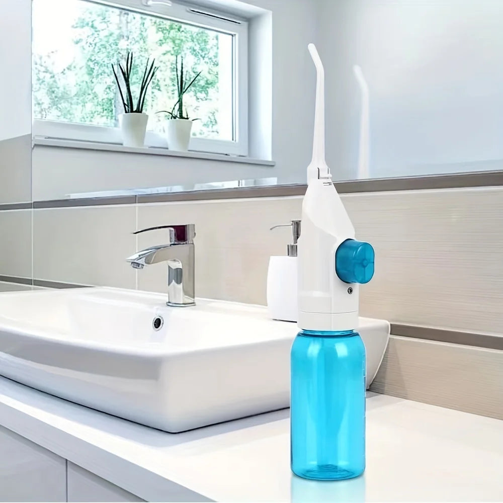Portable High-Pressure Oral Irrigator – Manual Water Flosser for Teeth Cleaning