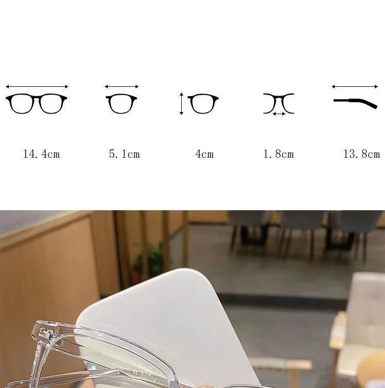 Retro Anti-Blue Light Glasses for Women – Stylish Flat Frame Eyewear