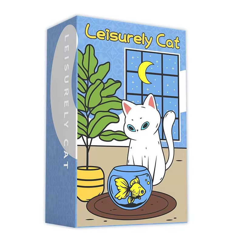[] Leisurely Cat Tarot Cards, Playing Tarot Decks Cute Animal
